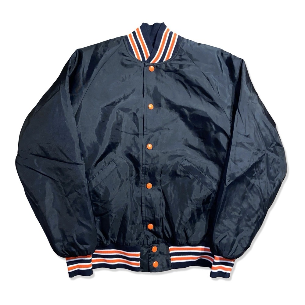 VTG 70s 80s Butwin Champion of Jacket Satin Bomber Jacket Size M Black USA Made